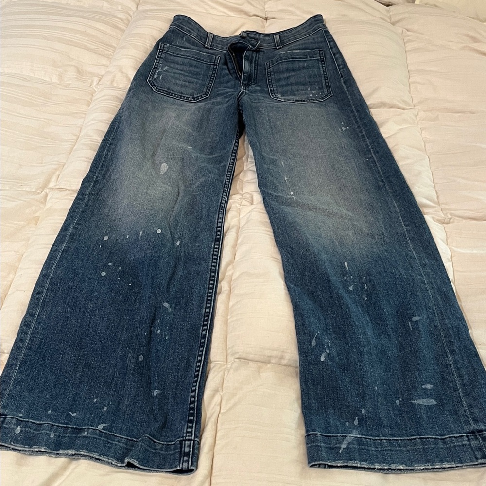 ASKK NY Tomboy Paint SplatterBlue Jeans